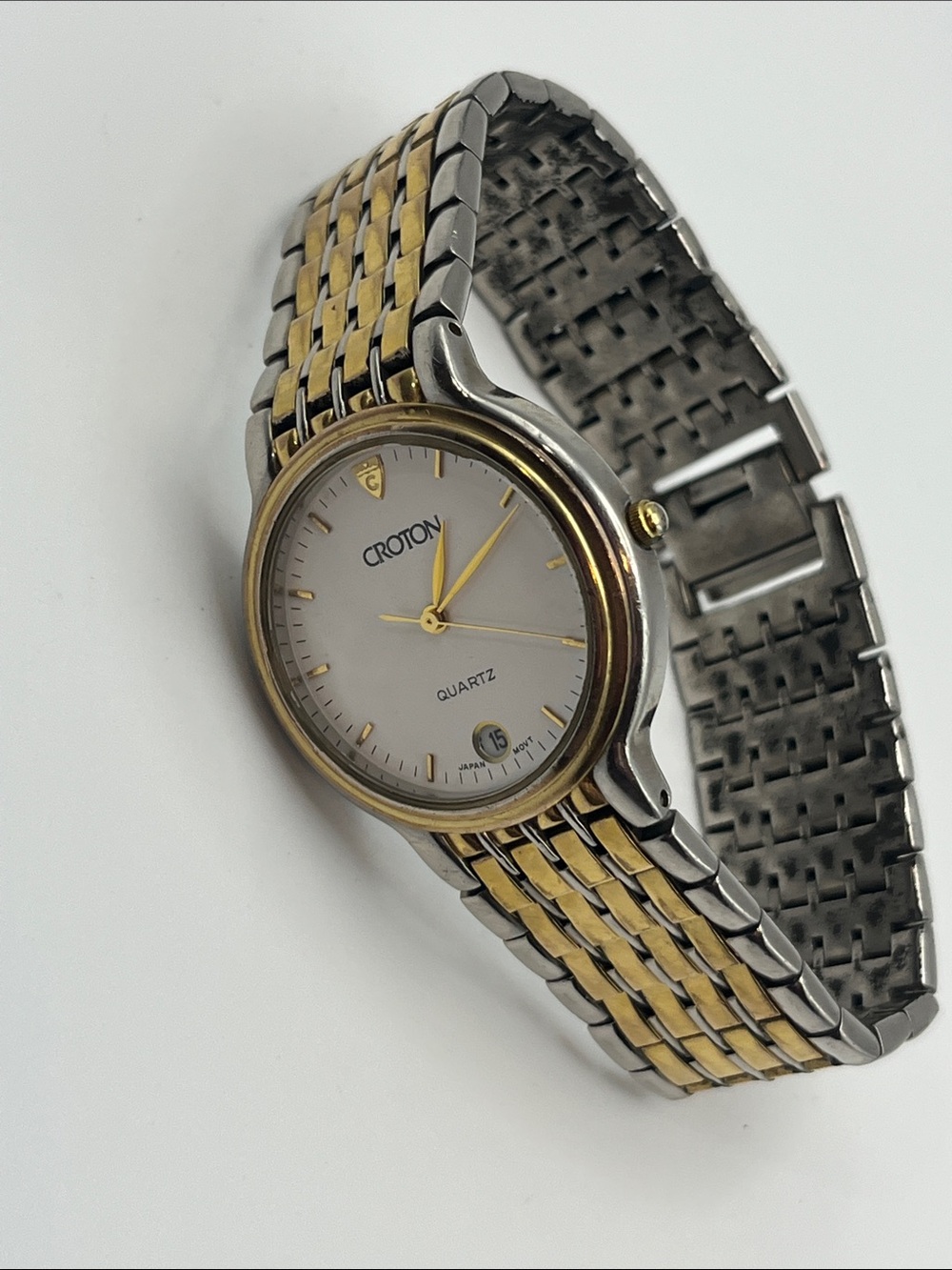 Croton Two-Tone Stainless Steel Watch – Silver & Gold Accents